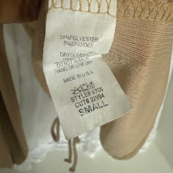 Entro Womens Small Ruched Drawstring Gold Glitter Blouse - Picture 6 of 6